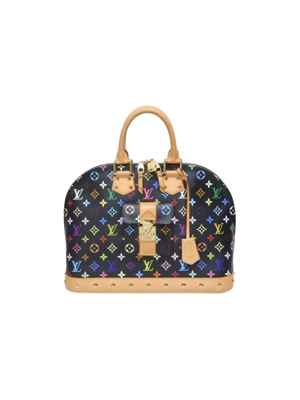 Louis Vuitton Takashi Murakami Alma GM Handbag Monogram Multicolor Black